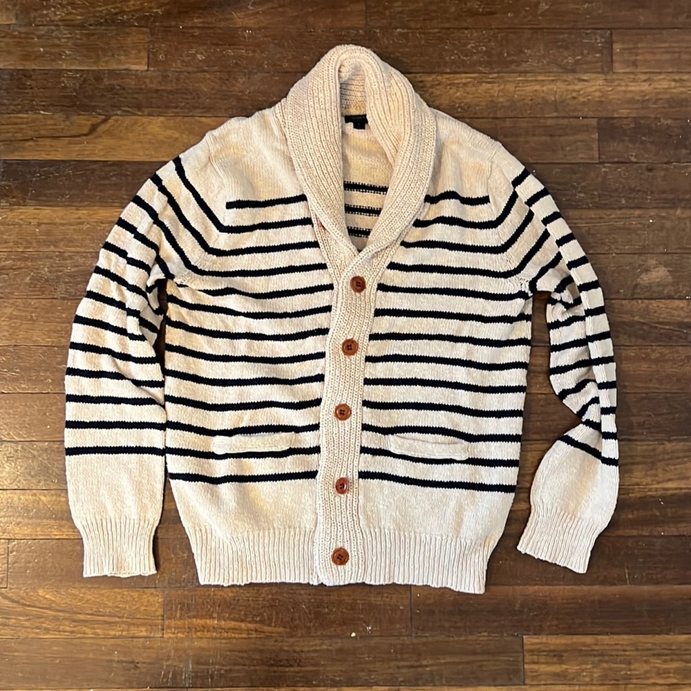J crew sailors cardigan sweater size small